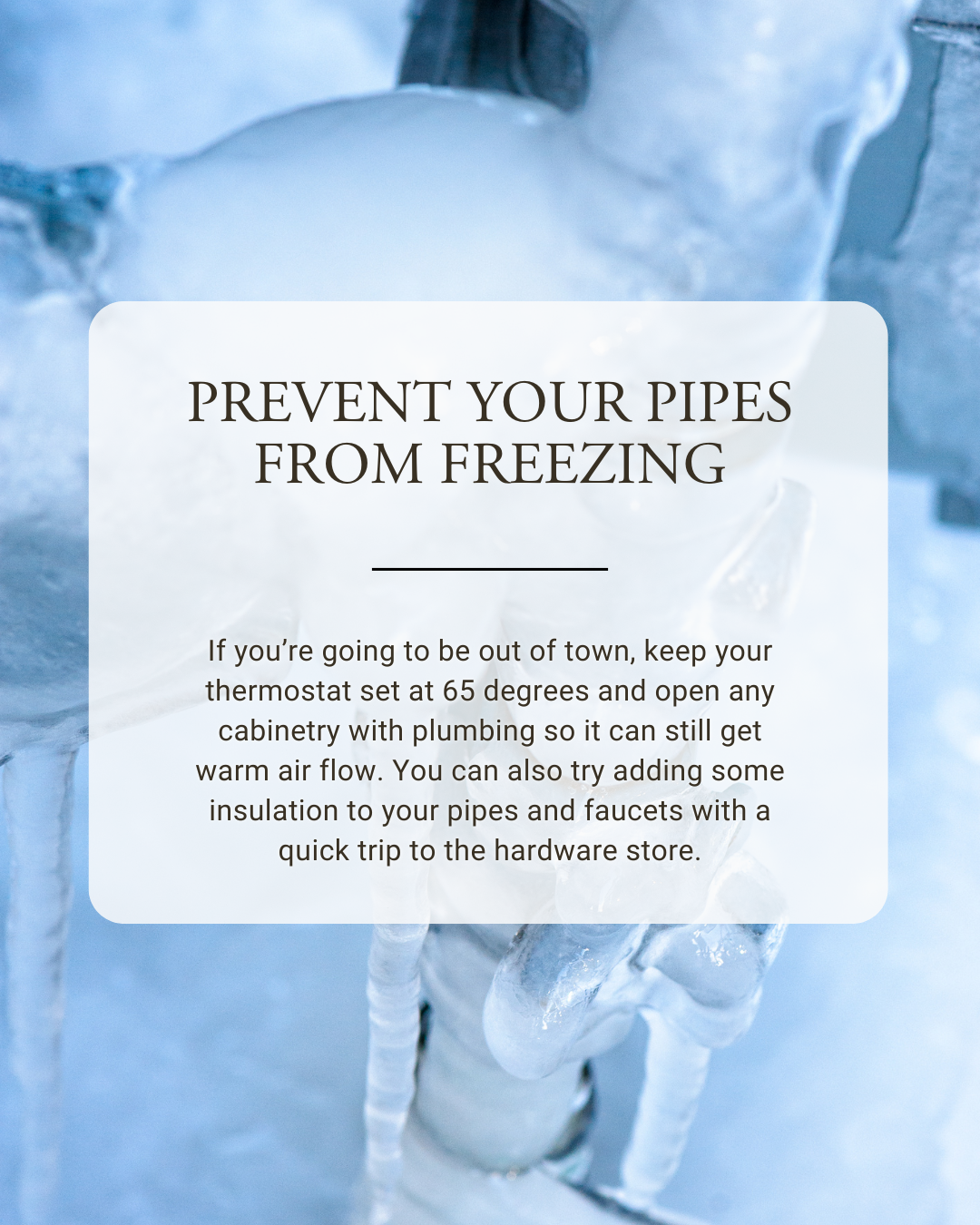 Prevent Frozen Pipes